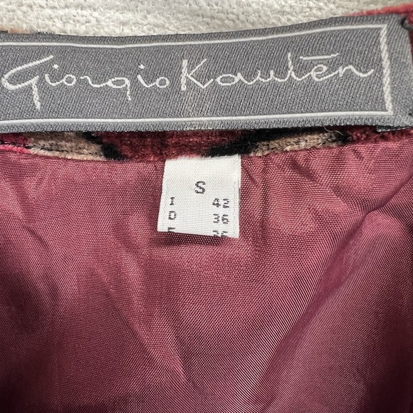 Giorgio Kauten Italian Velvet Silk Blend Midi Skirt Small Boho Ethnic Vintage - Picture 2 of 16